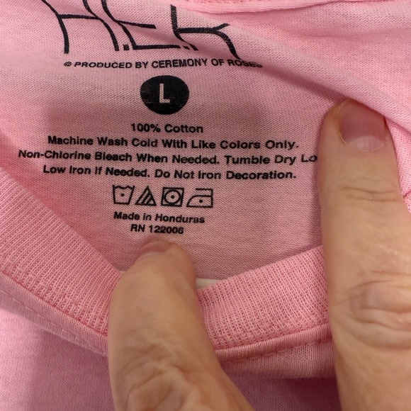 HER Pink Graphic Women's Band T-Shirt Top H.E.R size L - Picture 6 of 6